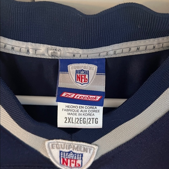 Reebok NFL Equipment Jersey - Navy and Gray - Bethel Johnson - Picture 2 of 9